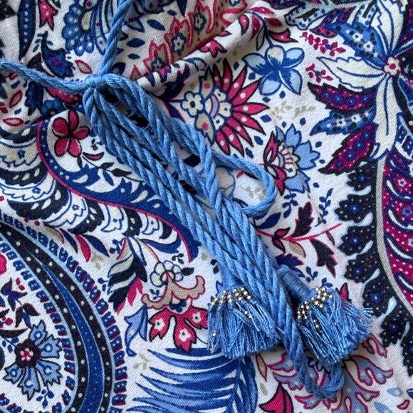 Tommy Bahama Blue and Pink Paisley Maxi Skirt - Picture 4 of 4